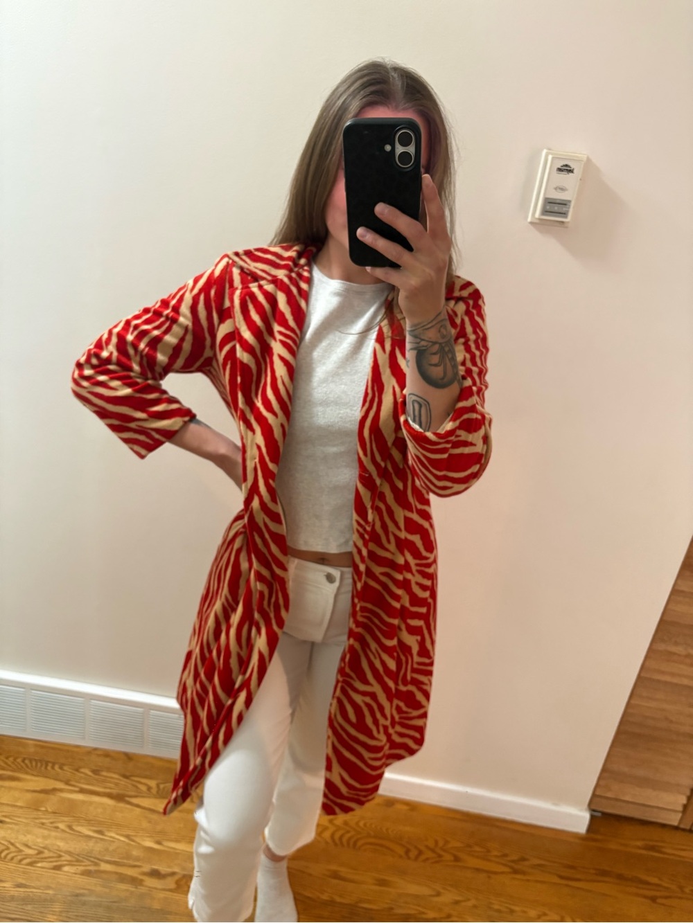 Red Zebra-Print jacket